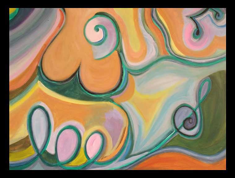 30x40 Acrylic Painting: Moving to the Music by Carol Diane